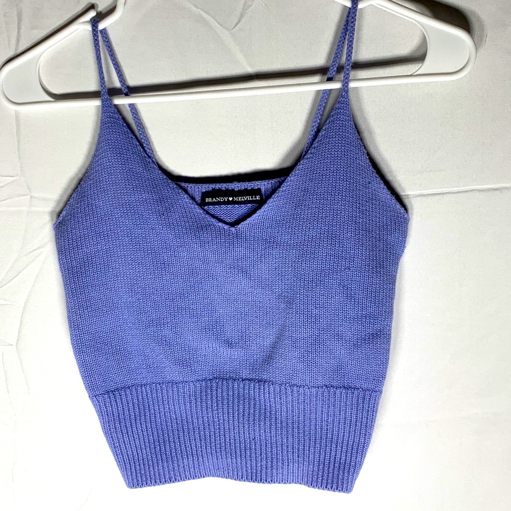 BRANDY MELVILLE lilac crochet tank